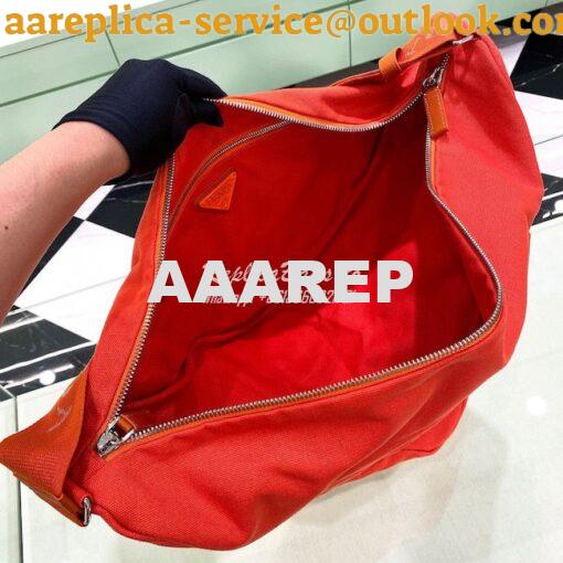 Replica Canvas Prada Triangle Bag 2VY007 Orange 8