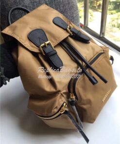 Replica Burberry The Rucksack backpack in light brown Technical Nylon 2