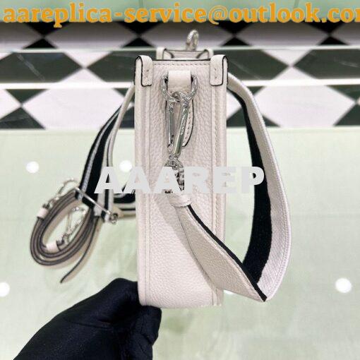 Replica Prada Leather Mini Shoulder Bag 1BH191 White 4