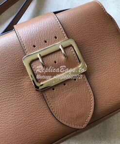 Replica Burberry The Small Buckle Crossbody Bag in Leather Tan