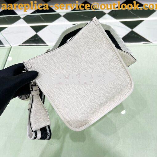 Replica Prada Leather Mini Shoulder Bag 1BH191 White 5