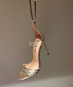 Replica Gucci Heeled Metallic Sandal 551213 2