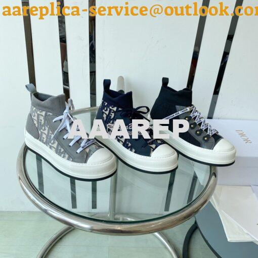 Replica Dior Walk'N'dior Platform Sneaker Oblique Technical Mesh and C