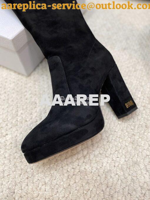 Replica Dior Lambskin D-Rise Platform Heel Ankle Boot 672366 18