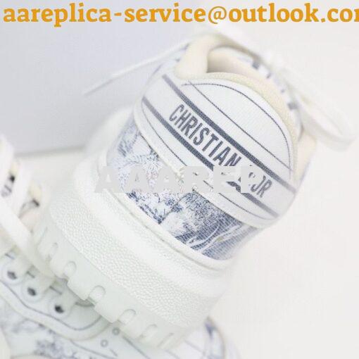 Replica Dior Addict Sneaker French Blue Toile de Jouy Technical Fabric 6