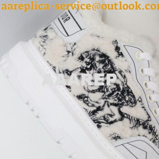 Replica Dior Addict Sneaker Black Toile de Jouy Embroidered Natural Sh 8