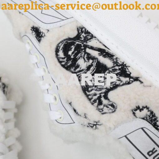 Replica Dior Addict Sneaker Black Toile de Jouy Embroidered Natural Sh 9