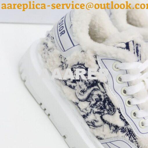 Replica Dior Addict Sneaker Blue Toile de Jouy Embroidered Natural She 6