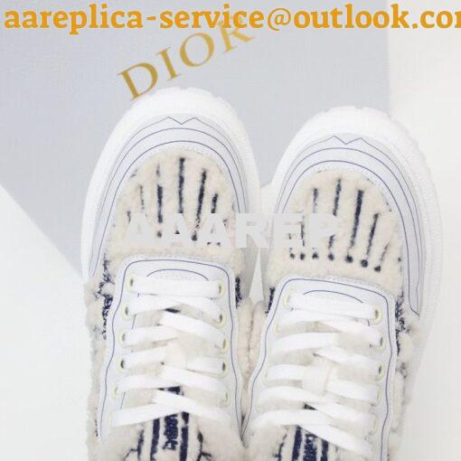 Replica Dior Addict Sneaker Blue Toile de Jouy Embroidered Natural She 9