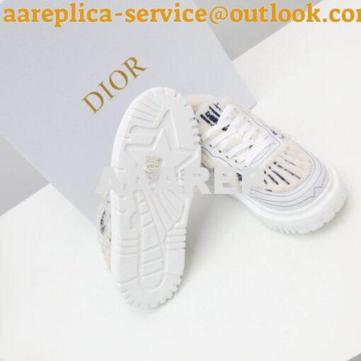 Replica Dior Addict Sneaker Blue Toile de Jouy Embroidered Natural She 10