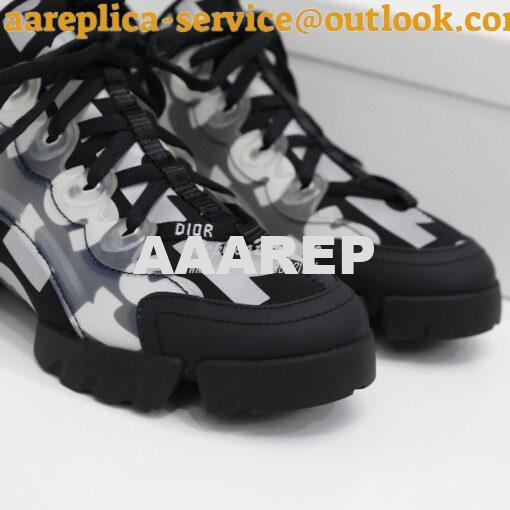 Replica Dior D-Connect Sneaker Black Spatial Printed Reflective Techni 4