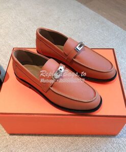 Replica Hermes Destin Loafer Epsom Leather H231065Z Rose