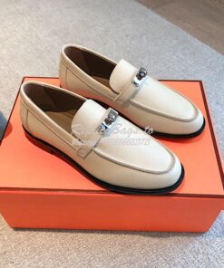 Replica Hermes Destin Loafer Epsom Leather H231065Z Blanc