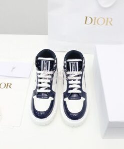 Replica Dior D-Player Sneaker White Blue Quilted Nylon KCK315N 2