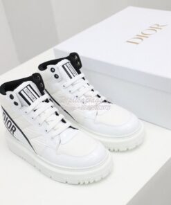 Replica Dior D-Player Sneaker White Black Quilted Nylon KCK315N