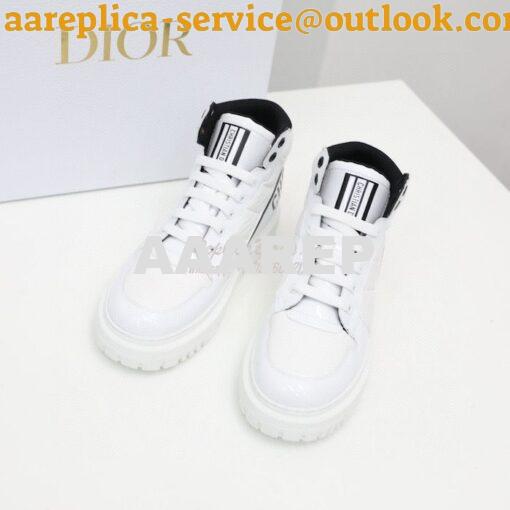 Replica Dior D-Player Sneaker White Black Quilted Nylon KCK315N 3