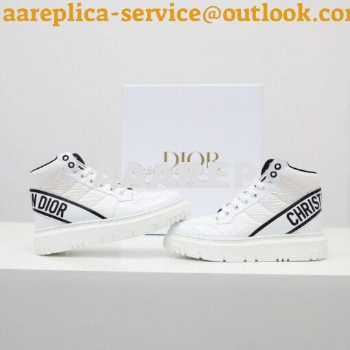 Replica Dior D-Player Sneaker White Black Quilted Nylon KCK315N 4