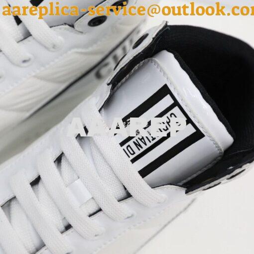 Replica Dior D-Player Sneaker White Black Quilted Nylon KCK315N 5