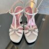 Replica Gucci GG-Chain Leather Sandals 746614 Pink 10