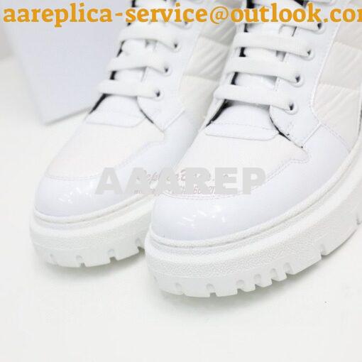 Replica Dior D-Player Sneaker White Black Quilted Nylon KCK315N 8