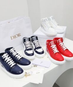 Replica Dior D-Player Sneaker Red Quilted Nylon KCK315N