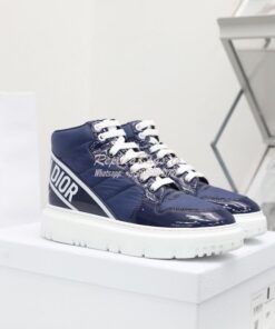 Replica Dior D-Player Sneaker Navy Blue Quilted Nylon KCK315N