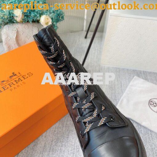 Replica Hermes Fresh Ankle Boots calfskin and light parachute fabric H 7