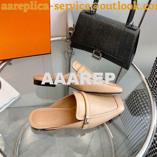 Replica Hermes Groupie Mule H231054Z in Smooth Calfskin 14