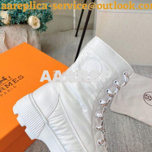 Replica Hermes Fresh Ankle Boots calfskin and light parachute fabric H 17