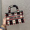 Replica Dior Book Tote bag in Black Houndstooth Embroidery 17