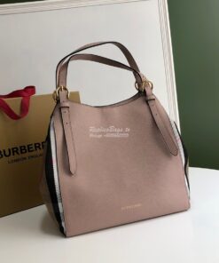 Replica Burberry The Small Canter in Leather and House Check Rose 2