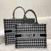 Replica Dior Mini Book Tote S5475 Black, White and Red D-Chess Heart E 10