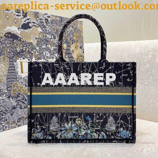 Replica Dior Book Tote bag in Blue Constellation Embroidery 7