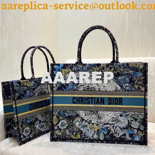 Replica Dior Book Tote bag in Blue Constellation Embroidery 10