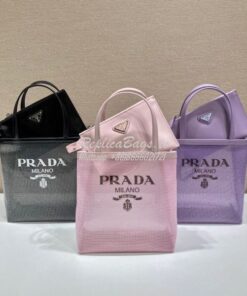 Replica Prada Small Sequined Mesh Tote Bag 1BG417