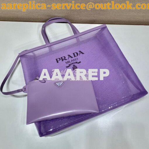 Replica Prada Sequined Mesh Tote Bag 1BG416 18