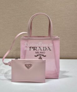 Replica Prada Small Sequined Mesh Tote Bag 1BG417 2