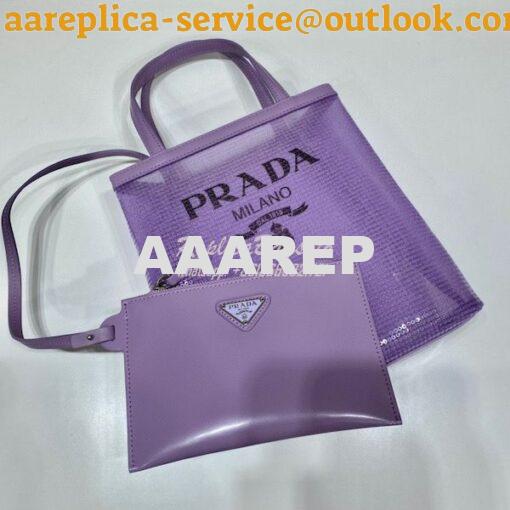 Replica Prada Small Sequined Mesh Tote Bag 1BG417 12