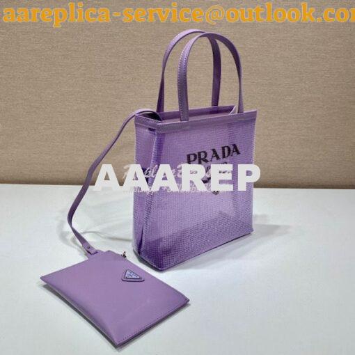 Replica Prada Small Sequined Mesh Tote Bag 1BG417 13