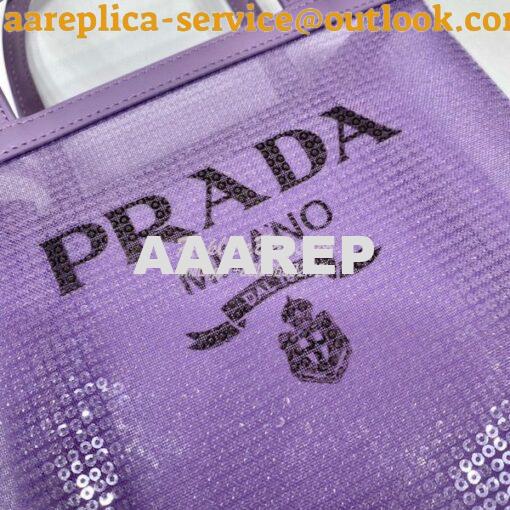 Replica Prada Small Sequined Mesh Tote Bag 1BG417 14