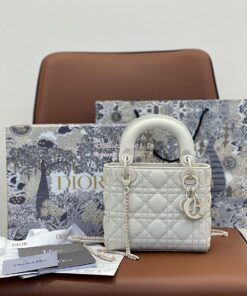 Replica Dior Mini Lady Dior Ultra-Matte Latte Tote Bag