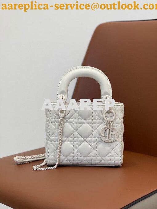 Replica Dior Mini Lady Dior Ultra-Matte Latte Tote Bag 2