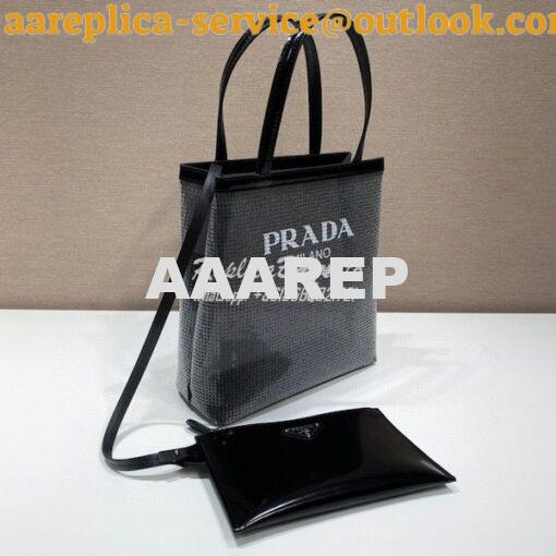 Replica Prada Small Sequined Mesh Tote Bag 1BG417 22