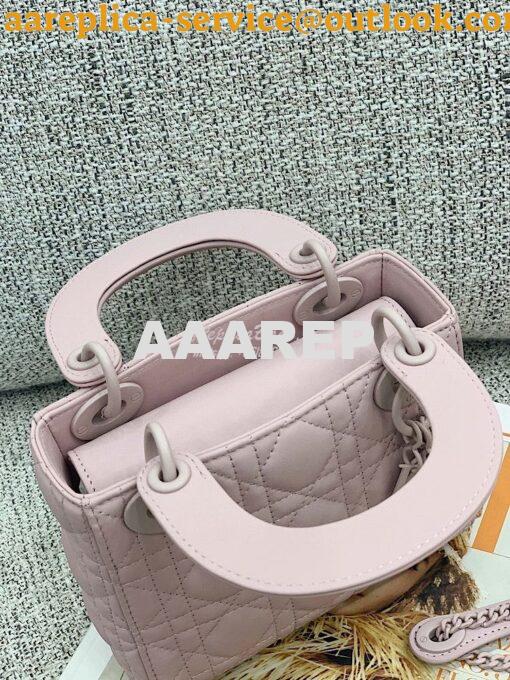 Replica Dior Mini Lady Dior Ultra-Matte Lavender Tote Bag 6