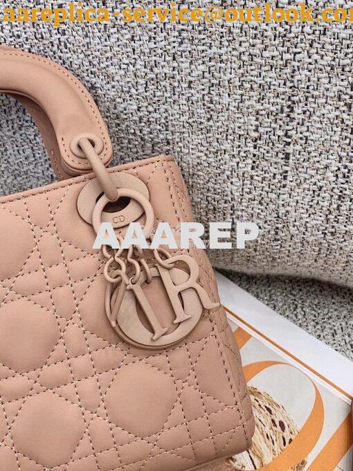 Replica Dior Mini Lady Dior Ultra-Matte Nude Tote Bag 4