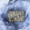 Replica Dior Saddle Flap Card Holder Blue Oblique Jacquard S5611 10