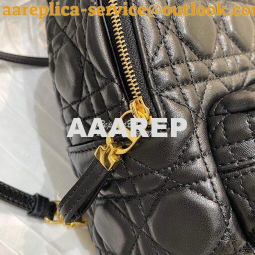 Replica Dior Mini Backpack Black Cannage Lambskin M9222U 4