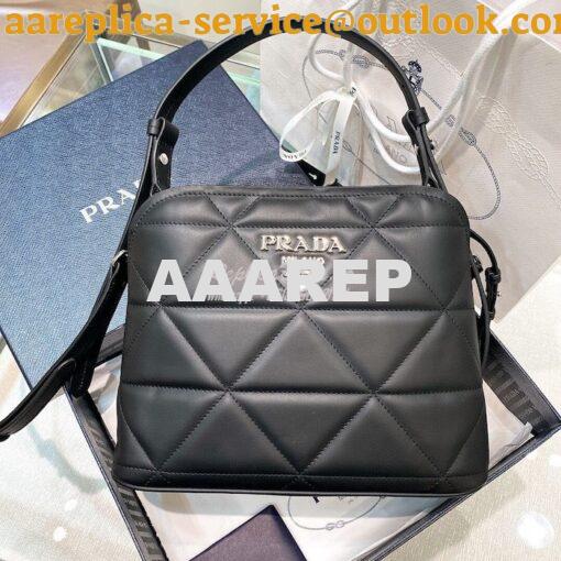 Replica Prada Spectrum Small Leather Bag 1BA311 Black 2