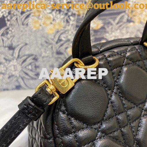 Replica Dior Mini Backpack Black Cannage Lambskin M9222U 7