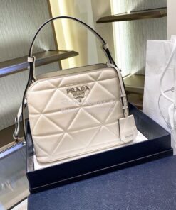 Replica Prada Spectrum Small Leather Bag 1BA311 White 2